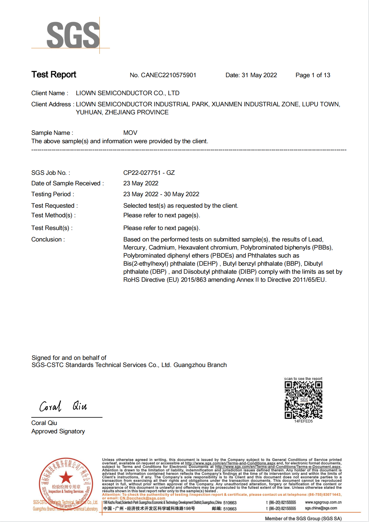 MOV环保报告（CAN22-105759-01_ROHS）